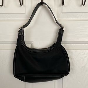 Coach Black Nylon Bag Hobo Vintage Rare Shoulder Handbag Used Y2K